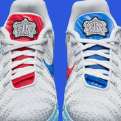 Sneakers Nike Ja 3 Outer Space en mesh technique avec semelle réactive, traction multidirectionnelle et design basketball inspiré de l’univers spatial.Vue de face