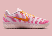 Sneakers Nike Ja 3 Pink Foam roses en mesh technique avec semelle réactive et traction multidirectionnelle pour le basketball moderne.Vue de coté