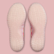 Sneakers Nike Ja 3 Pink Foam roses en mesh technique avec semelle réactive et traction multidirectionnelle pour le basketball moderne.Vue de la semelle extérieur 