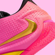 Nike Ja 4 Rise, chaussure de basketball signature Ja Morant avec amorti Cushlon 3.0, système JA-Frame et coloris dégradé Rise aux détails dorés.
