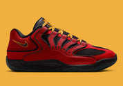 Sneaker de basketball Nike KD 18 Air Bakin en mesh technique multicouche avec amorti Zoom Air et semelle à traction multidirectionnelle.