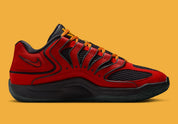 Sneaker de basketball Nike KD 18 Air Bakin en mesh technique multicouche avec amorti Zoom Air et semelle à traction multidirectionnelle.