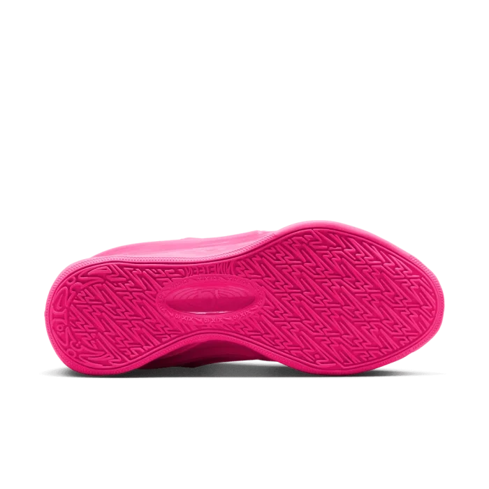 Nike KD 19 Bubble Gum Bounce avec tige en mesh technique respirant, renforts synthétiques, amorti réactif et semelle extérieure à traction multidirectionnelle vue sur la semelle. 