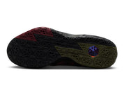 Nike KD 6 Meteorology 2026 à tige synthétique multicolore avec motifs météorologiques, unité Zoom à l’avant-pied, Max Air visible au talon et semelle adhérente.
