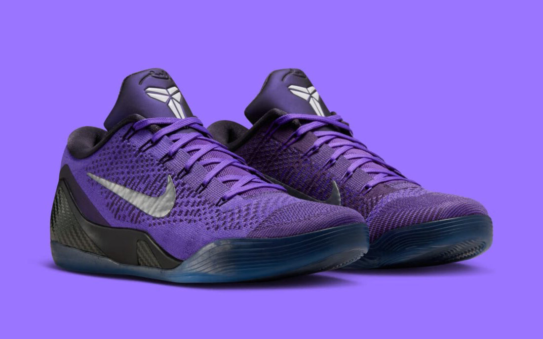 Sneakers Nike Kobe 9 Elite Low Protro en Flyknit hautement technique avec amorti Zoom Air réactif et adhérence multi-directionnelle premium.Vue de profil 