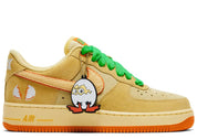 Sneakers Nike Air Force 1 Low Ducks of a Feather University of Oregon vert et jaune en cuir premium avec amorti Air iconique