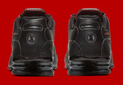 Nike Shox NZ Black Varsity Red noires avec détails rouge Varsity Red et amorti Nike Shox.