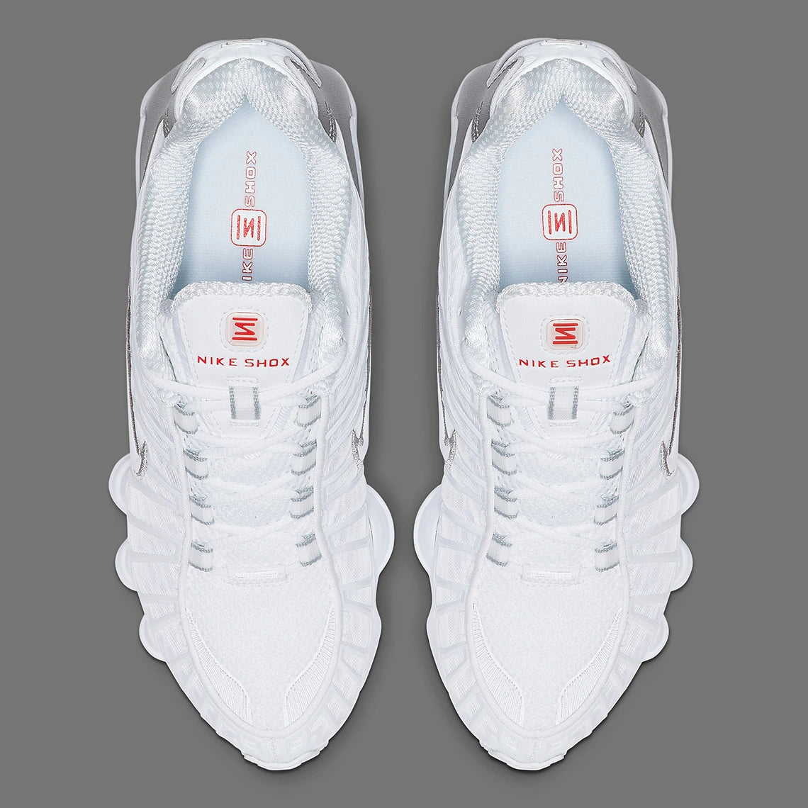 Nike Shox TL White Metallic Silver Max Orange