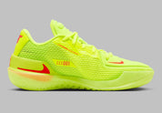 Chaussures de basketball Nike Air Zoom GT Cut EYBL Volt vert fluo en mesh technique avec double unité Zoom Air réactive