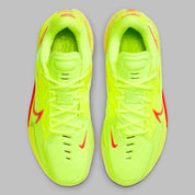 Chaussures de basketball Nike Air Zoom GT Cut EYBL Volt vert fluo en mesh technique avec double unité Zoom Air réactive