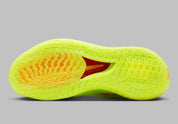 Chaussures de basketball Nike Air Zoom GT Cut EYBL Volt vert fluo en mesh technique avec double unité Zoom Air réactive