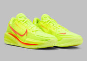 Chaussures de basketball Nike Air Zoom GT Cut EYBL Volt vert fluo en mesh technique avec double unité Zoom Air réactive