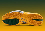 Nike Air Zoom Huarache 2K4 Sue Bird, chaussures de basketball avec amorti Zoom Air, construction Huarache et design dédié à Sue Bird.