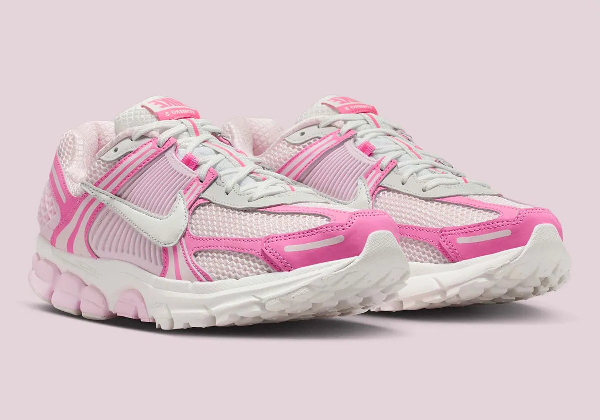 chaussure running nike, vomero 5, rose, clair, confortable, vue de devant