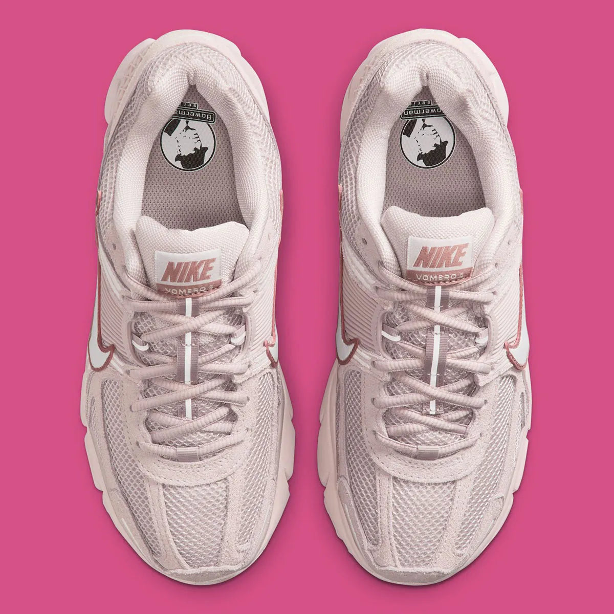 Nike Zoom Vomero 5 Silt Red Women's – sneakers running rétro rose poudré avec Zoom Air et mesh respirant , vue de haut