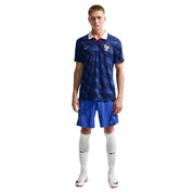Nike France National Team 2026 Match Home Jersey Game Royal/Blackened Blue/White/Metallic Copper, maillot domicile authentique de l'Équipe de France avec technologie Dri-FIT ADV, coloris bleu royal et finitions premium vu de face. 
