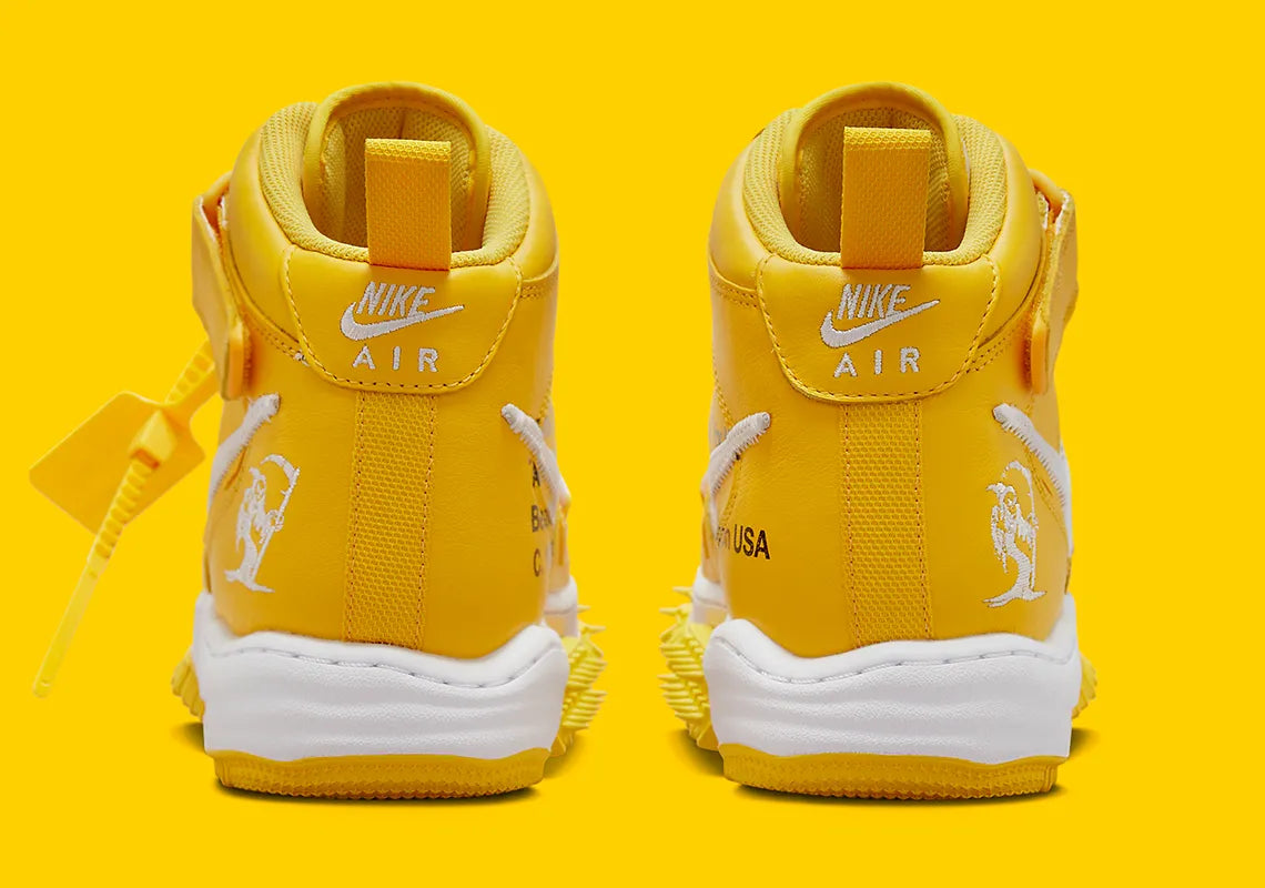 Nike air force 1 mid yellow sales