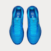 sneakers premium On Running Cloudtilt LOEWE bleu électrique en mesh technique avec semelle CloudTec Phase et finitions haut de gamme vues de dessus. 