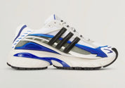Sneakers adidas Adistar Jellyfish Pharrell Williams Royal Blue en matériaux techniques premium avec design sculptural futuriste et semelle amortissante vue de profil intérieur. 