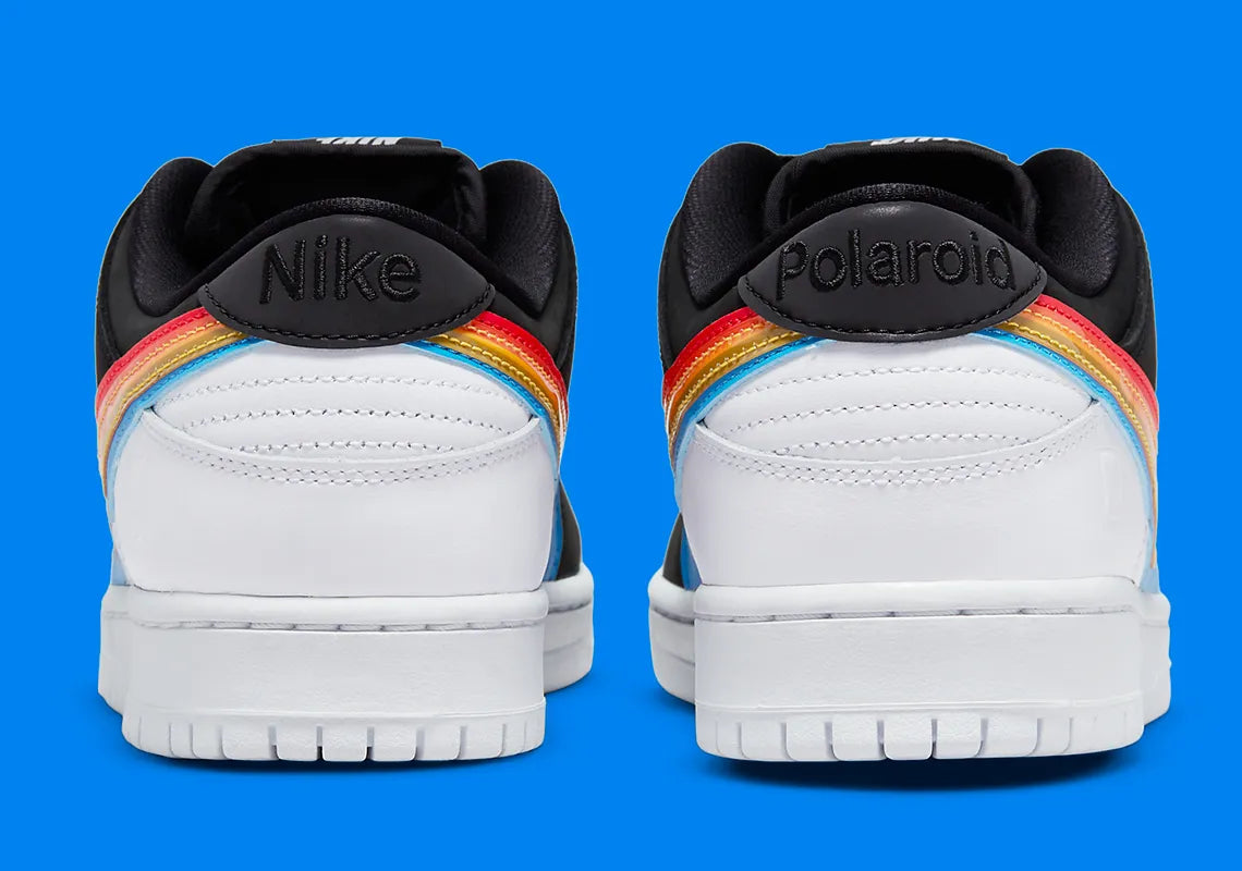 Sneakers Nike SB Dunk Low Polaroid – collaboration exclusive Nike x Polaroid, vue de derrière 