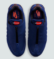 Sneakers Nike Air Max 95 Zip SP Loyal Blue bleues en matières techniques avec zip frontal et amorti Air Max visible. Vue de dessus 