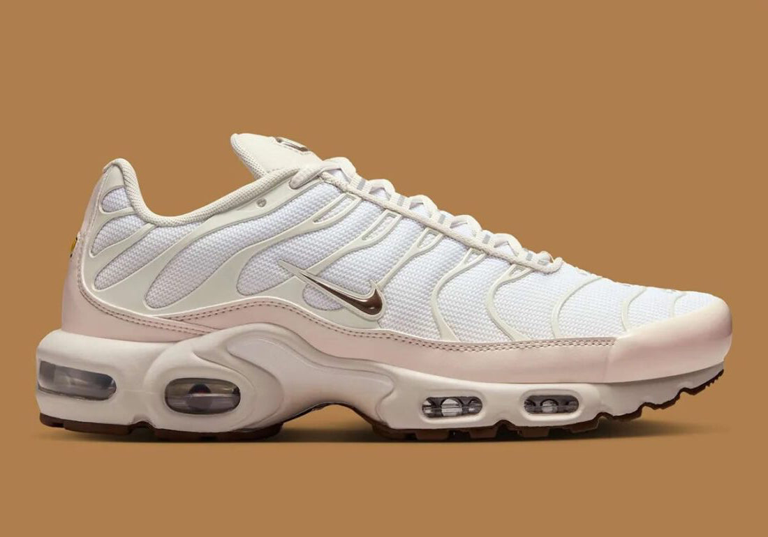 Nike Air Max Plus SE Light Orewood Brown d’occasion, mesh beige clair, empiècements techniques, technologie Tuned Air, sneaker en bon état général.