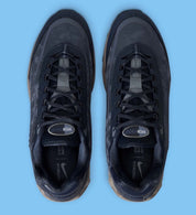Sneakers Nike Air Max 95 SP Worksout Thunder Blue en textiles techniques bleus avec unités Air visibles et design ondulé iconique.Vue de haut 