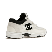 Chanel Low Top Trainer Suede White Black