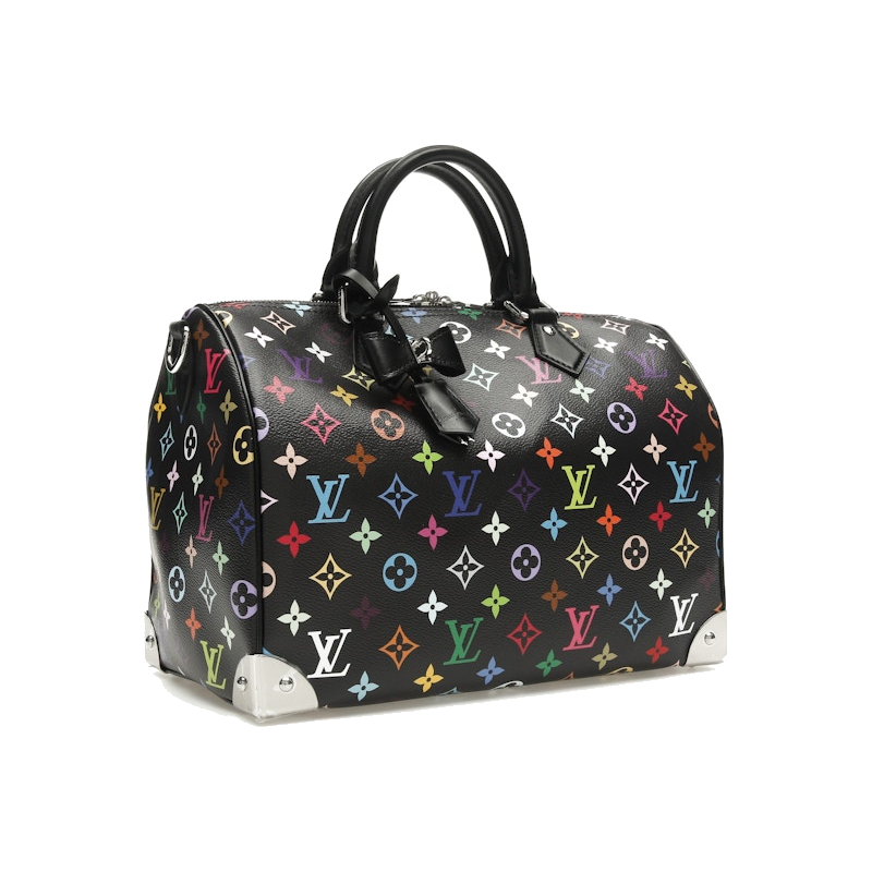 Louis Vuitton x Takashi Murakami Speedy Soft 30 Black Multicolored