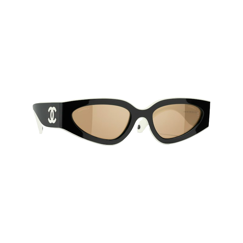Chanel Cat Eye Sunglasses Black/White