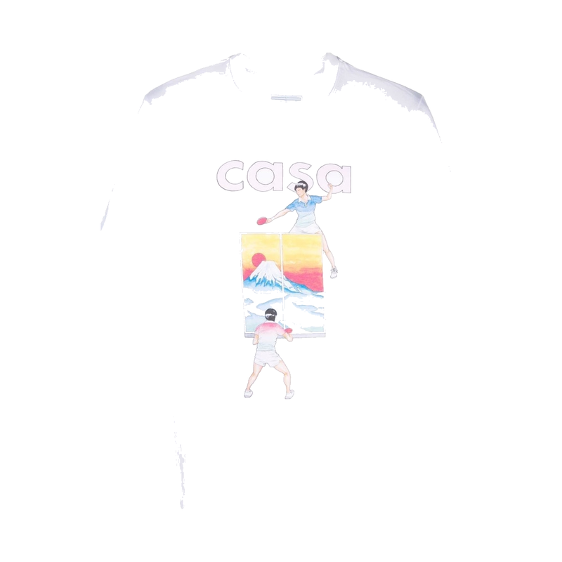 Casablanca Fuji Table Tennis T-shirt White