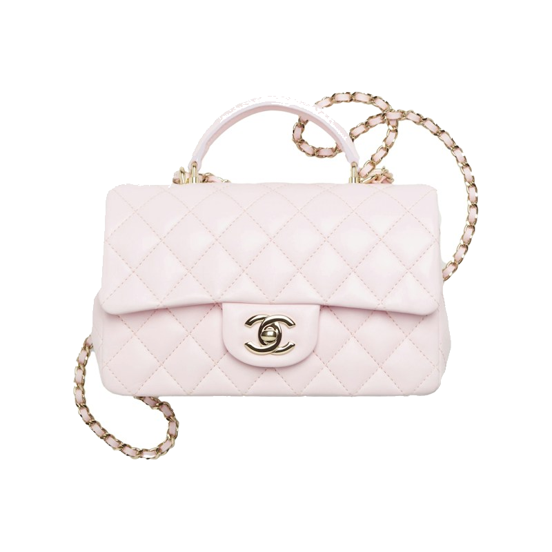 Chanel Mini Flap Bag With Top Handle Light Pink