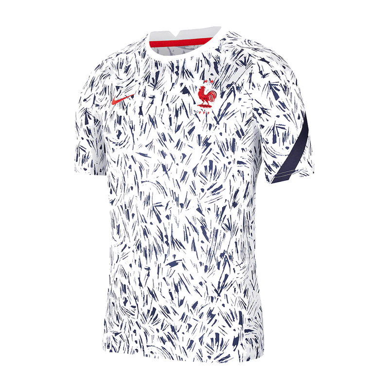 Nike France Short Sleeve Soccer Jersey White/Blackened Blue/University Red