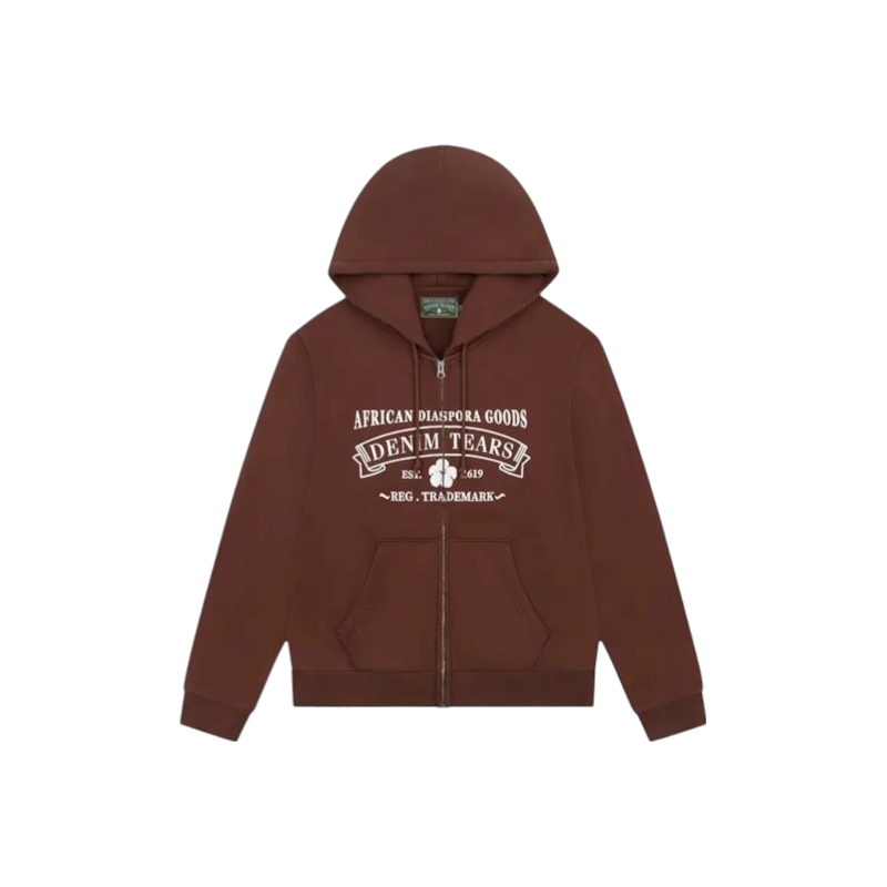 Denim Tears ADG Zip Hoodie Brown