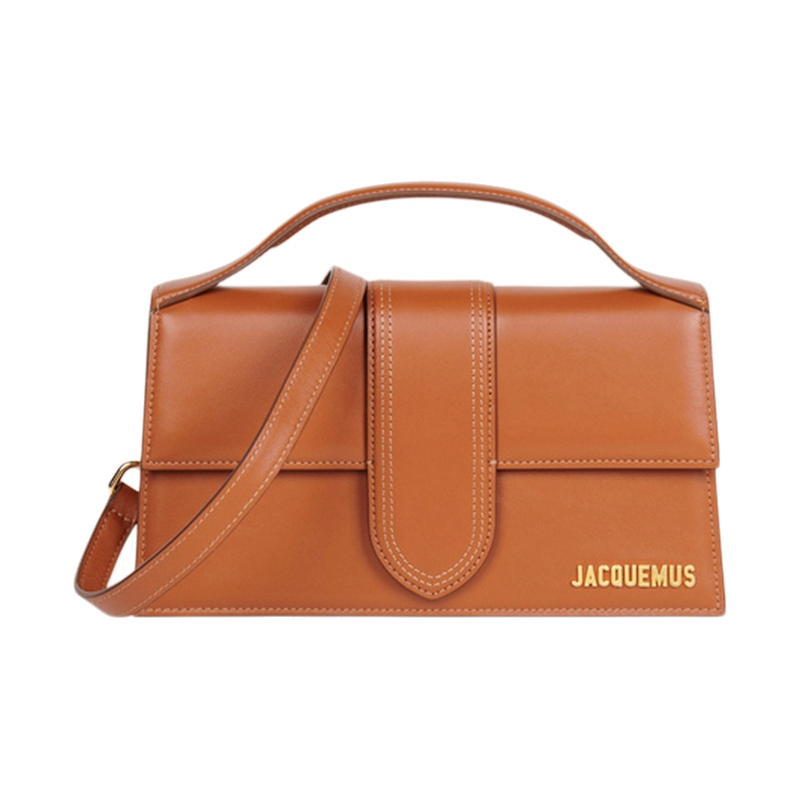Jacquemus Le Grand Bambino Crossbody Flap Bag Light Brown