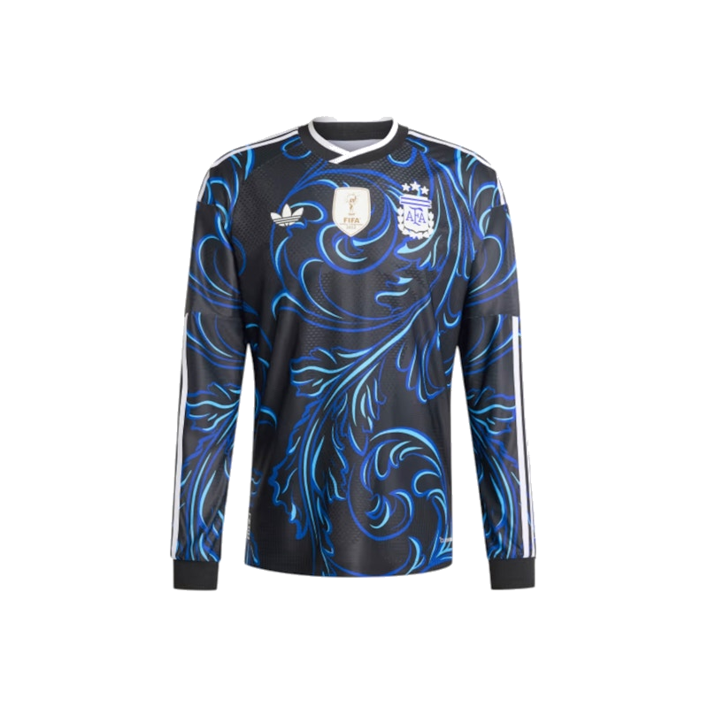 Adidas Argentina 26 Away Authentic L/S Jersey Black/Lucid Blue/Blue Burst