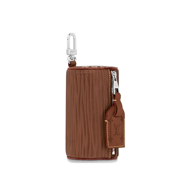 Louis Vuitton Soft Polochon Key Ring and Bag Charm Chestnut