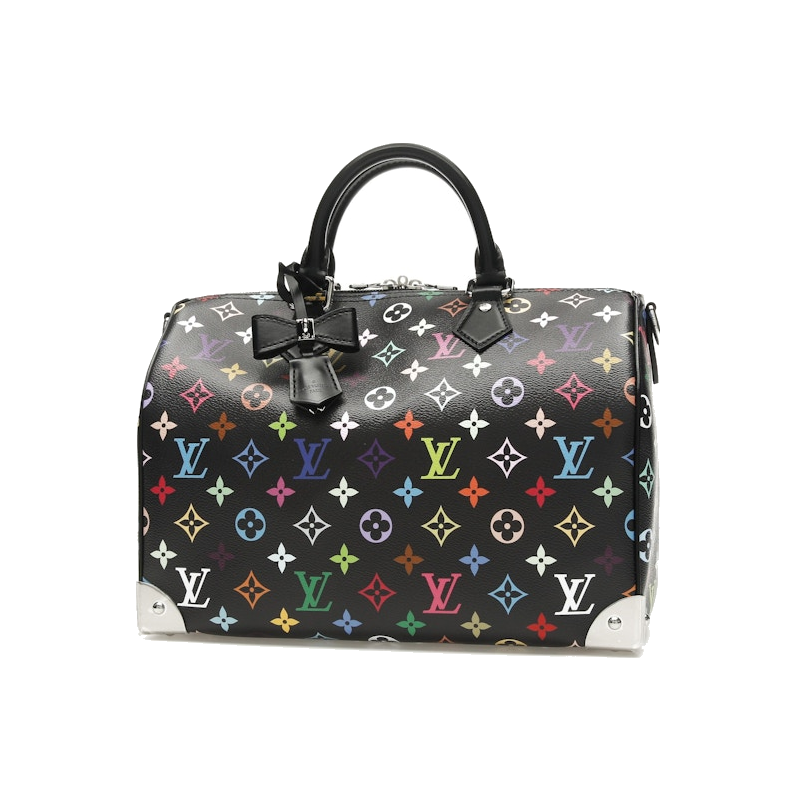 Louis Vuitton x Takashi Murakami Speedy Soft 30 Black Multicolored