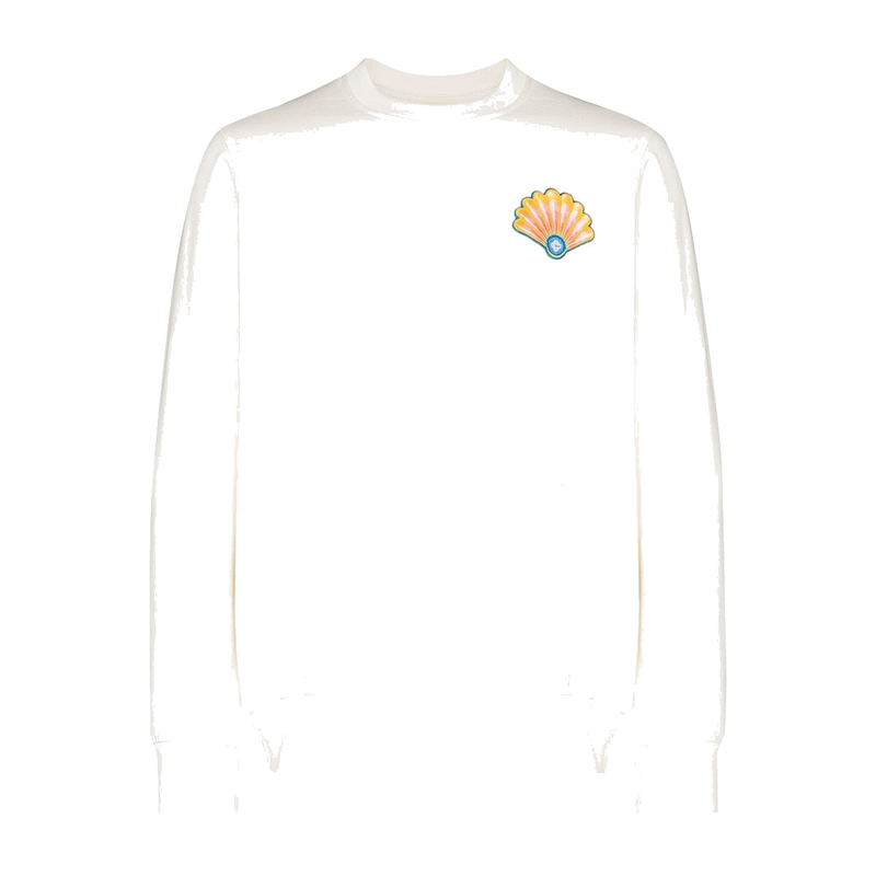 Casablanca Shell Crewneck Sweatshirt Beige