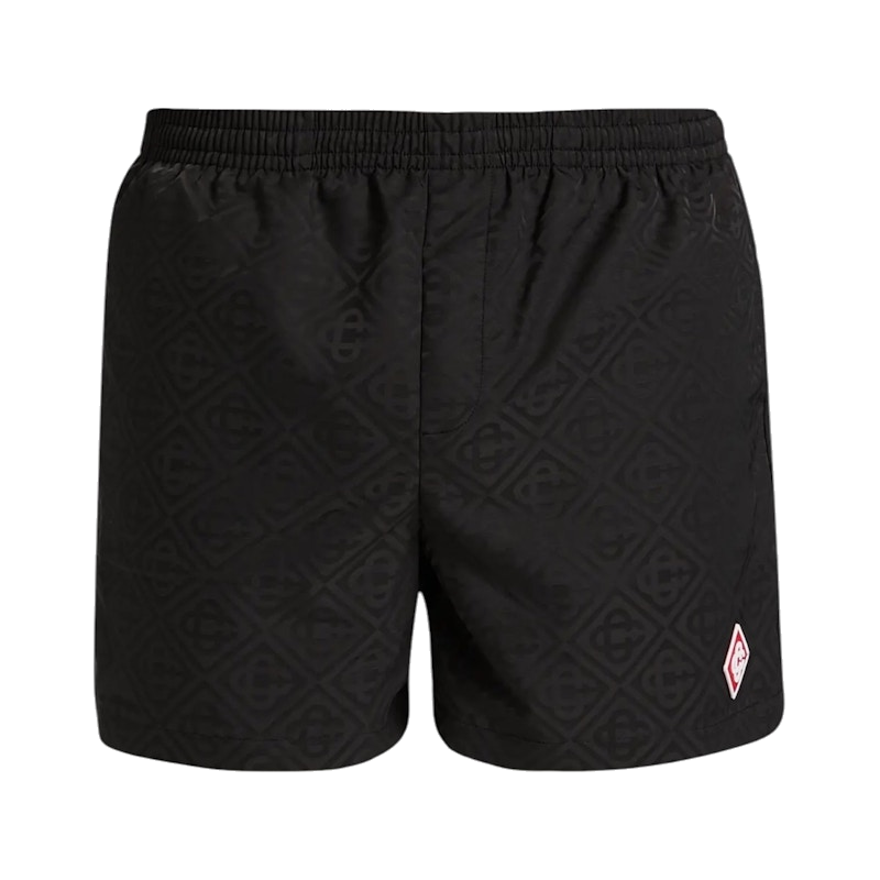 Casablanca Jacquard Swim Trunks Black