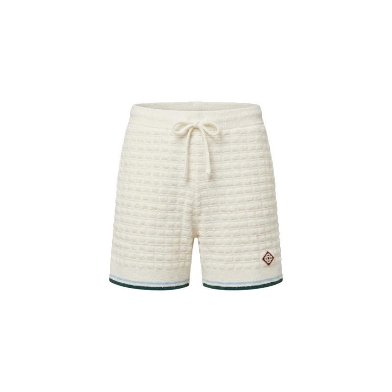 Casablanca Boucle Shorts White