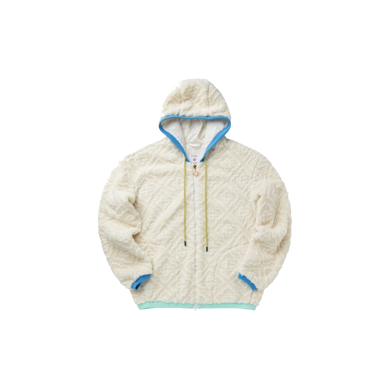 Casablanca Monogram Fleece Jacket Off White
