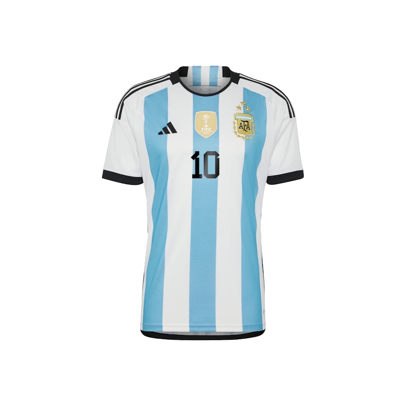 Adidas Argentina 23/23 Messi Winners Home Replica Jersey White/Light Blue