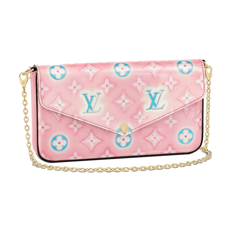 Louis Vuitton Félicie Pochette Monogram Verni Light Pink Neon