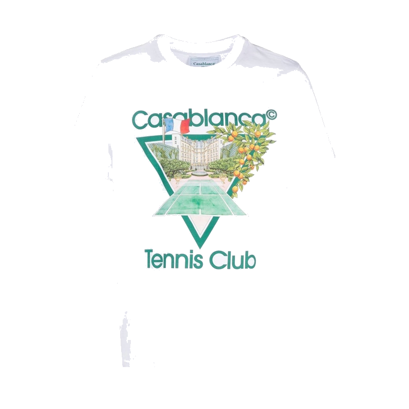 Casablanca Tennis Club Print T-shirt White