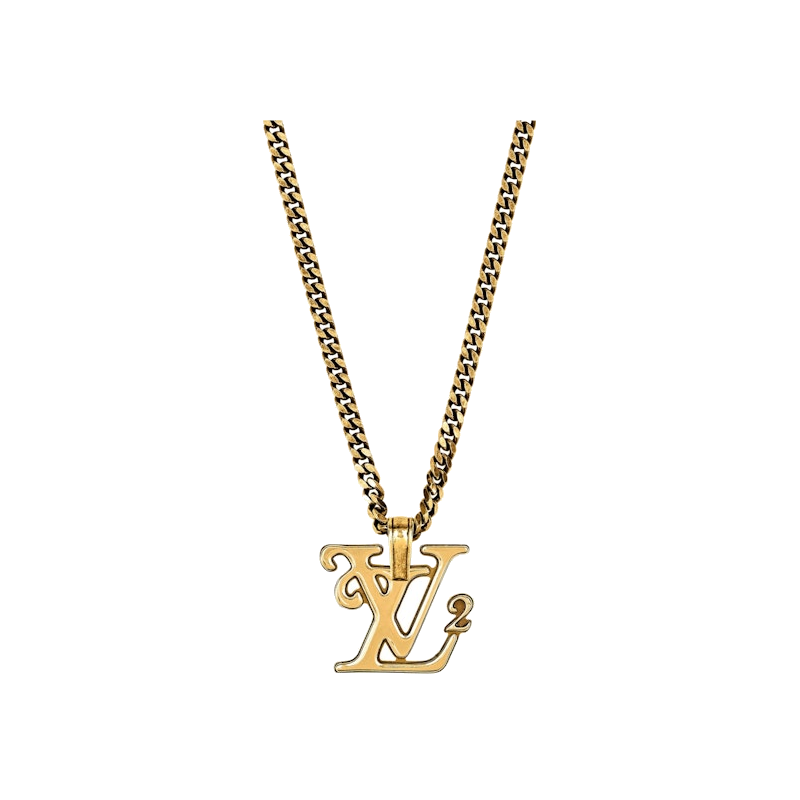 Louis Vuitton x Nigo Squared Necklace Gold