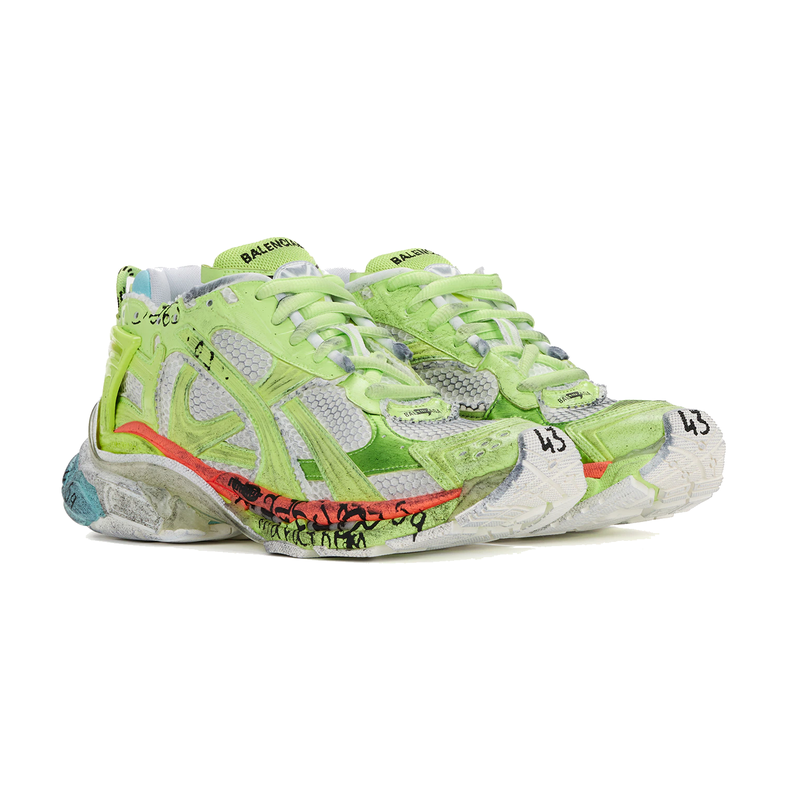 Balenciaga Runner White Flou Yellow Red Blue