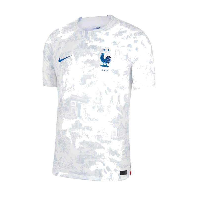 Nike France 2022/23 Stadium Away Dri-FIT Soccer Jersey White/Game Royal