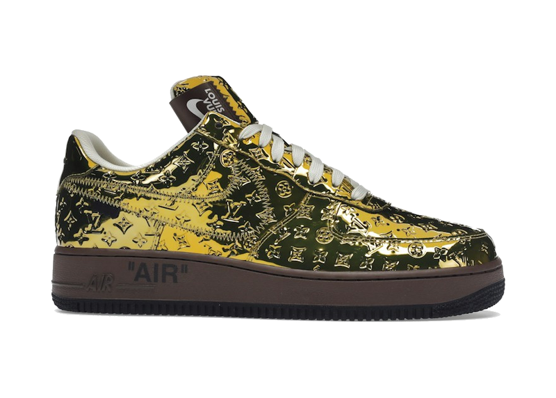 Louis Vuitton Nike Air Force 1 Low By Virgil Abloh Metallic Gold