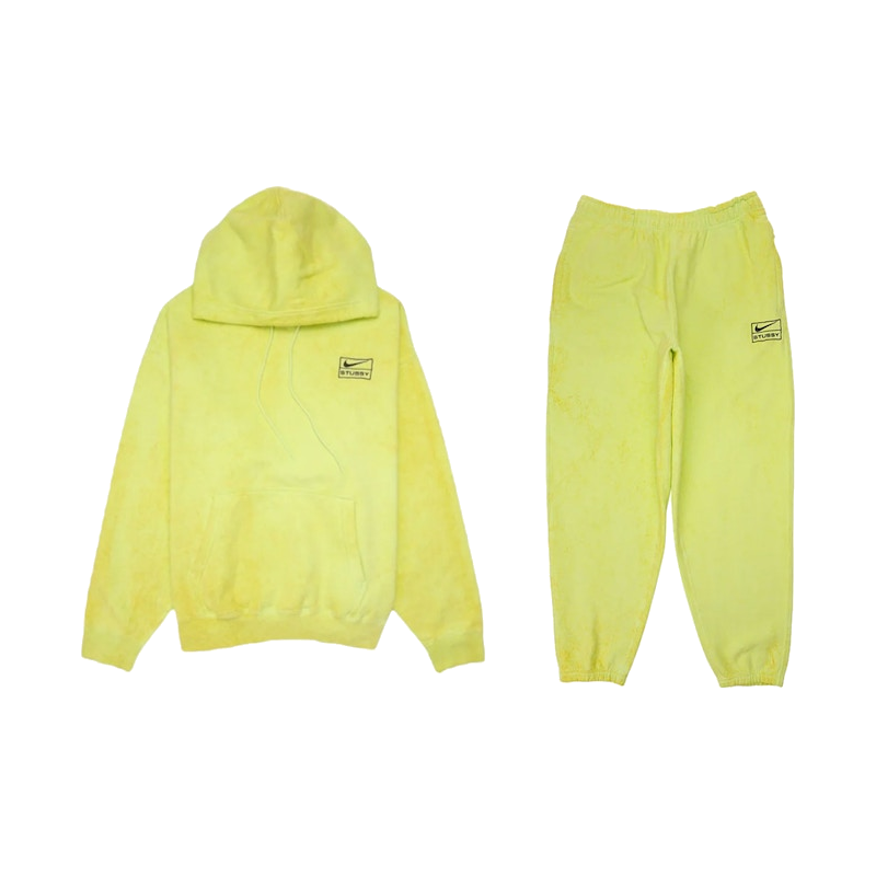 Nike x Stussy Washed Hoodie Sweat Pants Volt